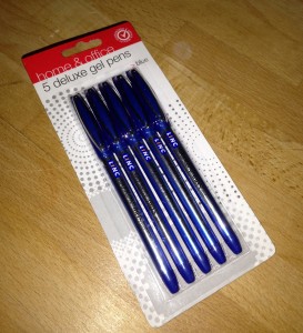 Uniball type of pens at £1 for five