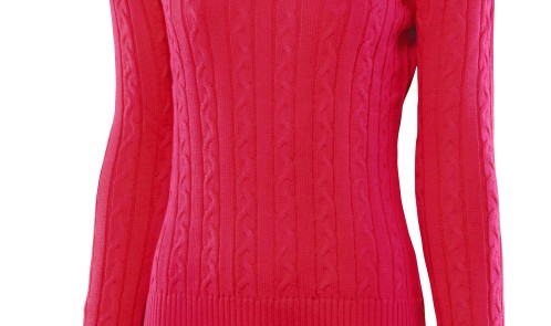 LADIES CABLEKNIT SWEATER