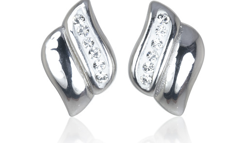 Shana Real Sterling Silver Earrings made with SWAROVSKI ELEMENTS - RRP £24 Only £9