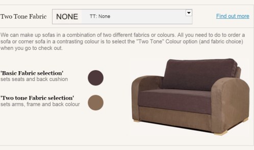 two tone sofa